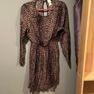 Long sleeve cheetah dress h&m leopard dress